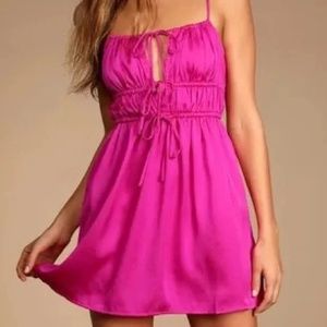Free People Meant to Be Spaghetti Strap Satin Mini Dress / Nightgown